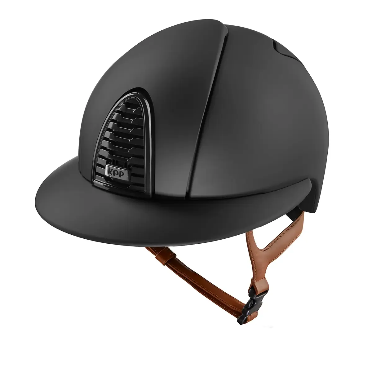 Cromo 2.0 Matt Black / Beige Chinstrap / Polo Visor - front