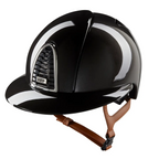 Cromo 2.0 Shine Black / Beige Chinstrap / Polo Visor - front