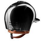 Cromo 2.0 Shine Black / Beige Chinstrap / Polo Visor - back