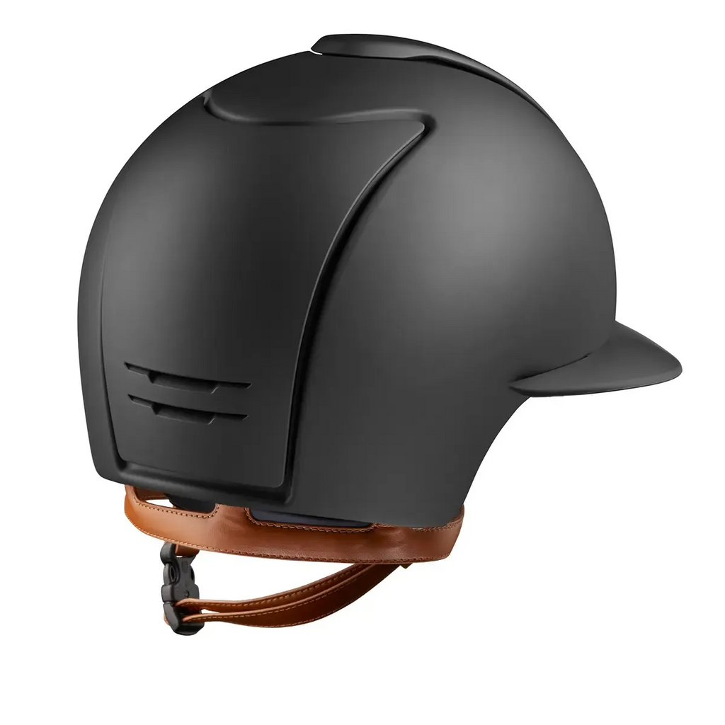 Cromo 2.0 Matt Black / Beige Chinstrap / Polo Visor - back