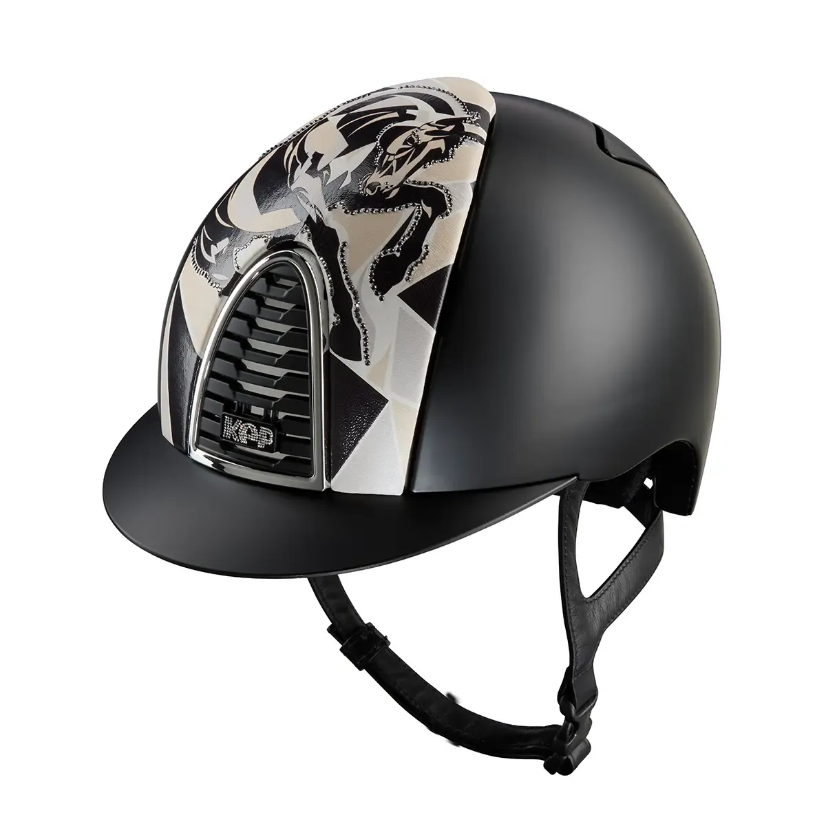 Cromo 2.0 Textile Black / Furius Brown with Crystals - front