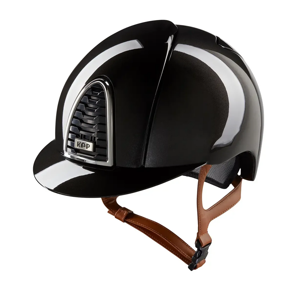 Cromo 2.0 Shine Black / Beige Chinstrap - front