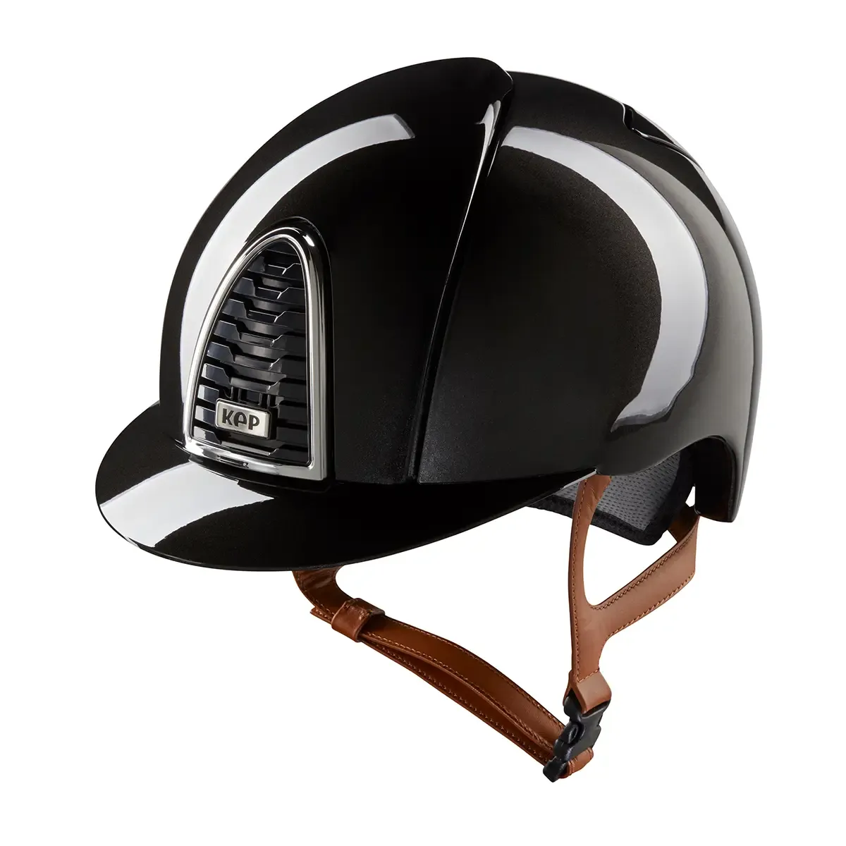 Cromo 2.0 Shine Black / Beige Chinstrap - front