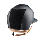 Cromo 2.0 Matt Black / Black Velvet / Beige Chinstrap / Polo Visor - back