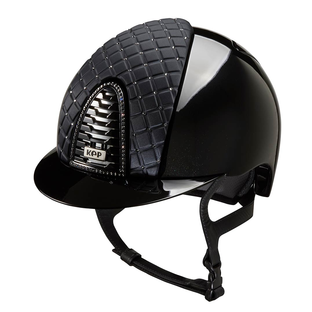 Cromo 2.0 Polish Black / Milano Cross Satin Front with Swarovski - front