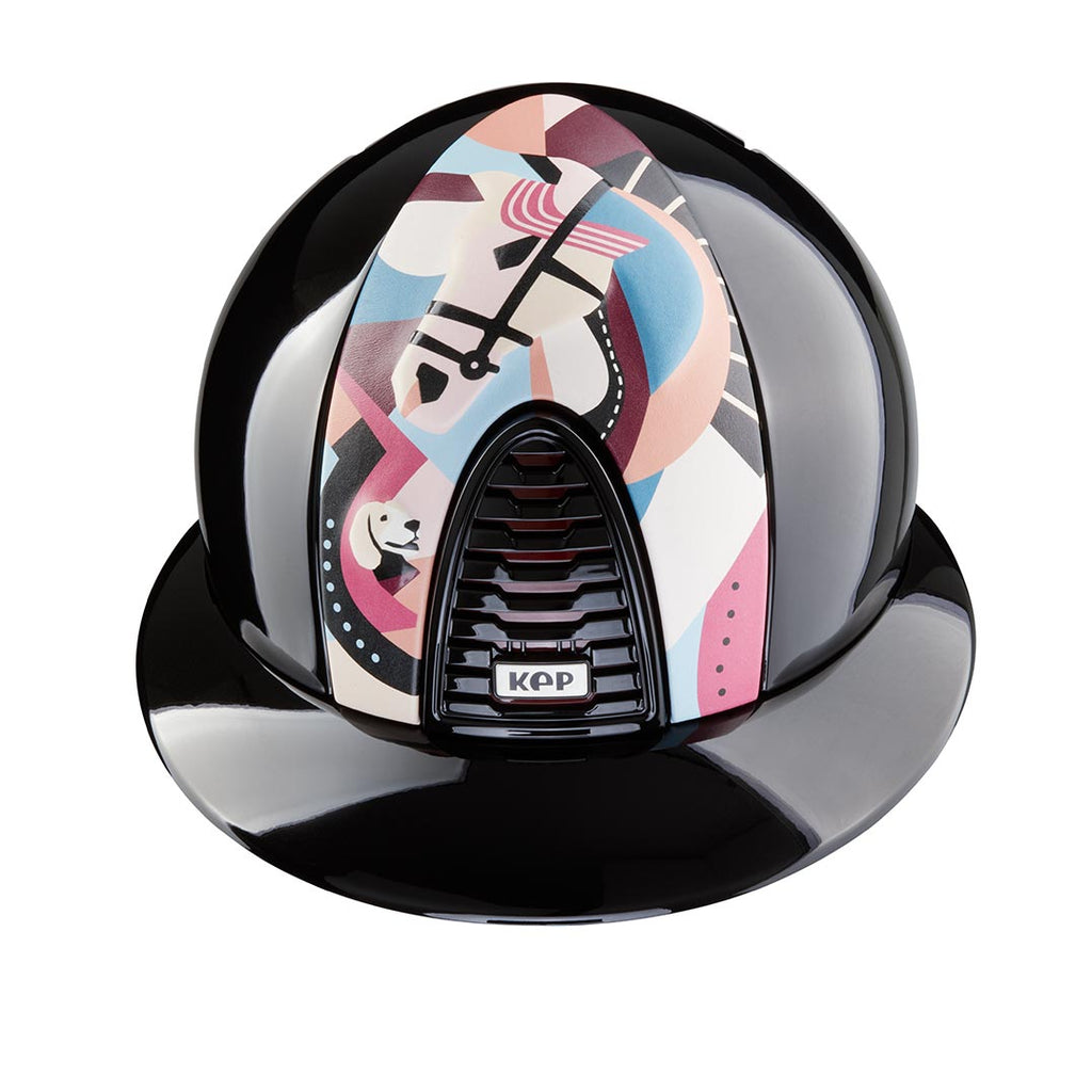 Cromo 2.0 Polish Black / Pegasus Leather Front Pink / Polo Visor - back