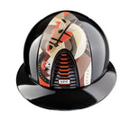Cromo 2.0 Polish Black / Pegasus Leather Front Orange / Polo Visor - back
