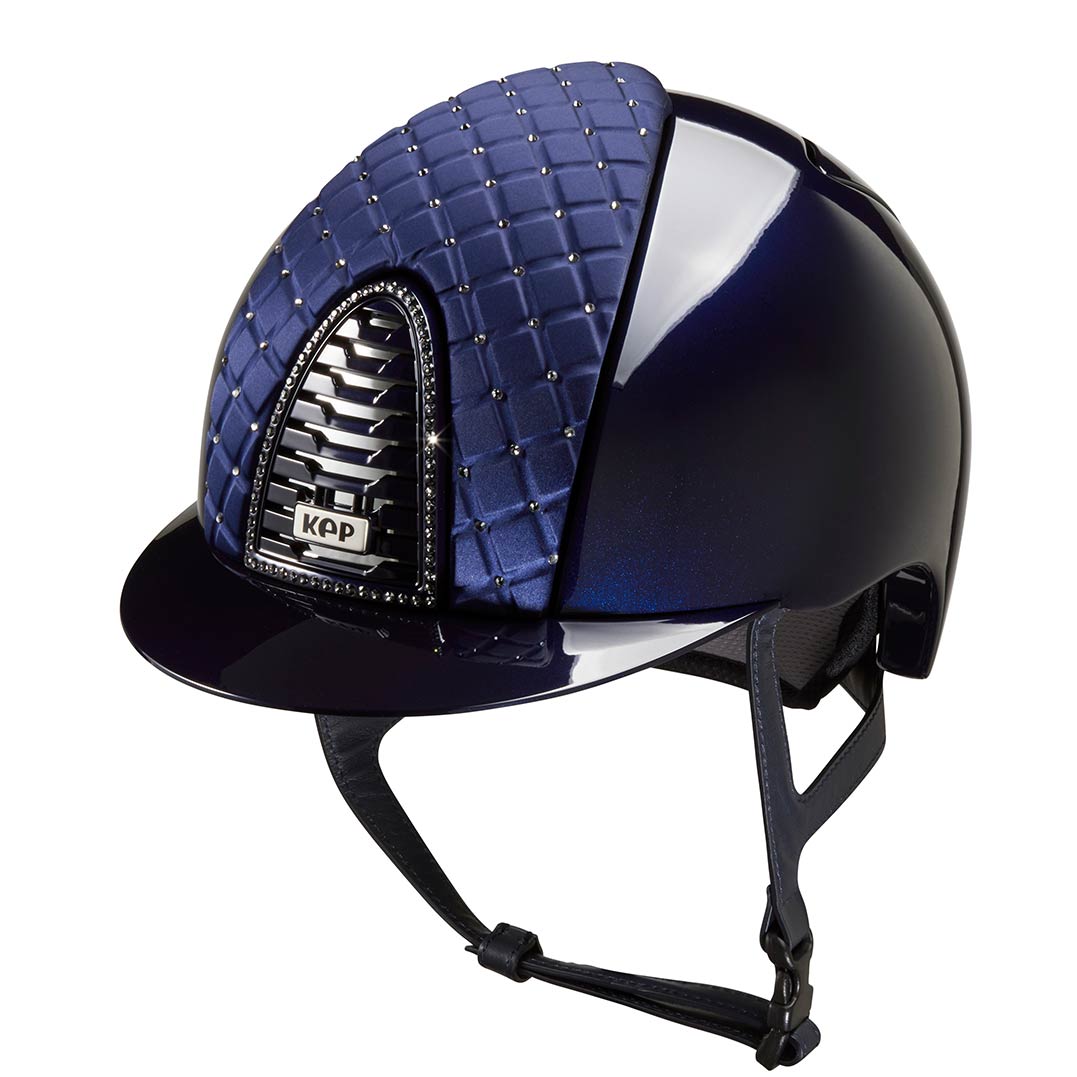 Cromo 2.0 Polish Blue / Milano Cross Satin Front with Swarovski - front