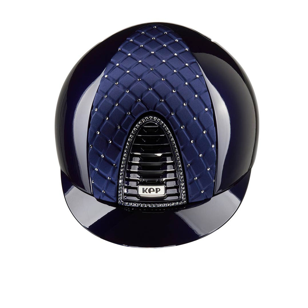 Cromo 2.0 Polish Blue / Milano Cross Satin Front with Swarovski - back
