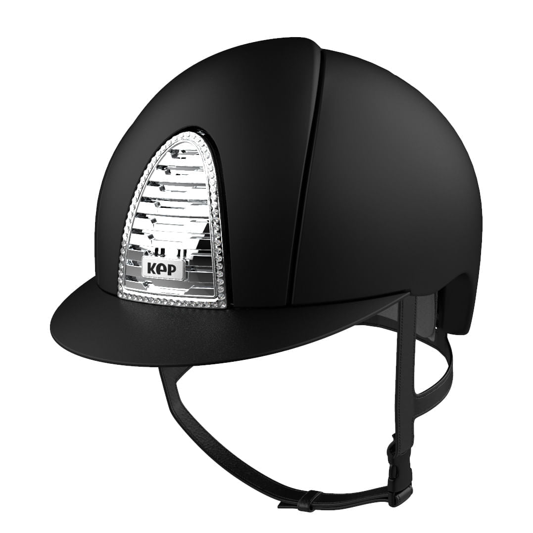 Cromo 2.0 Textile Black / Swarovski Frame / Chrome Air Vent - front