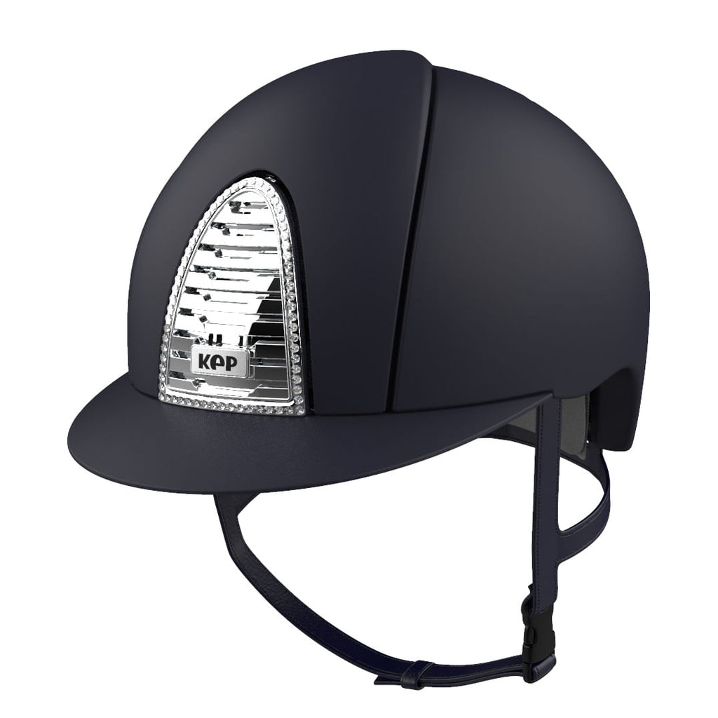 Cromo 2.0 Textile Blue / Swarovski Frame / Chrome Air Vent - front