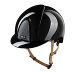 Smart Nova / Polish Black / Beige Chinstrap / Star Silver - front