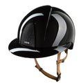 Smart Nova / Polish Black / Beige Chinstrap / Polo Visor / Star Black - front