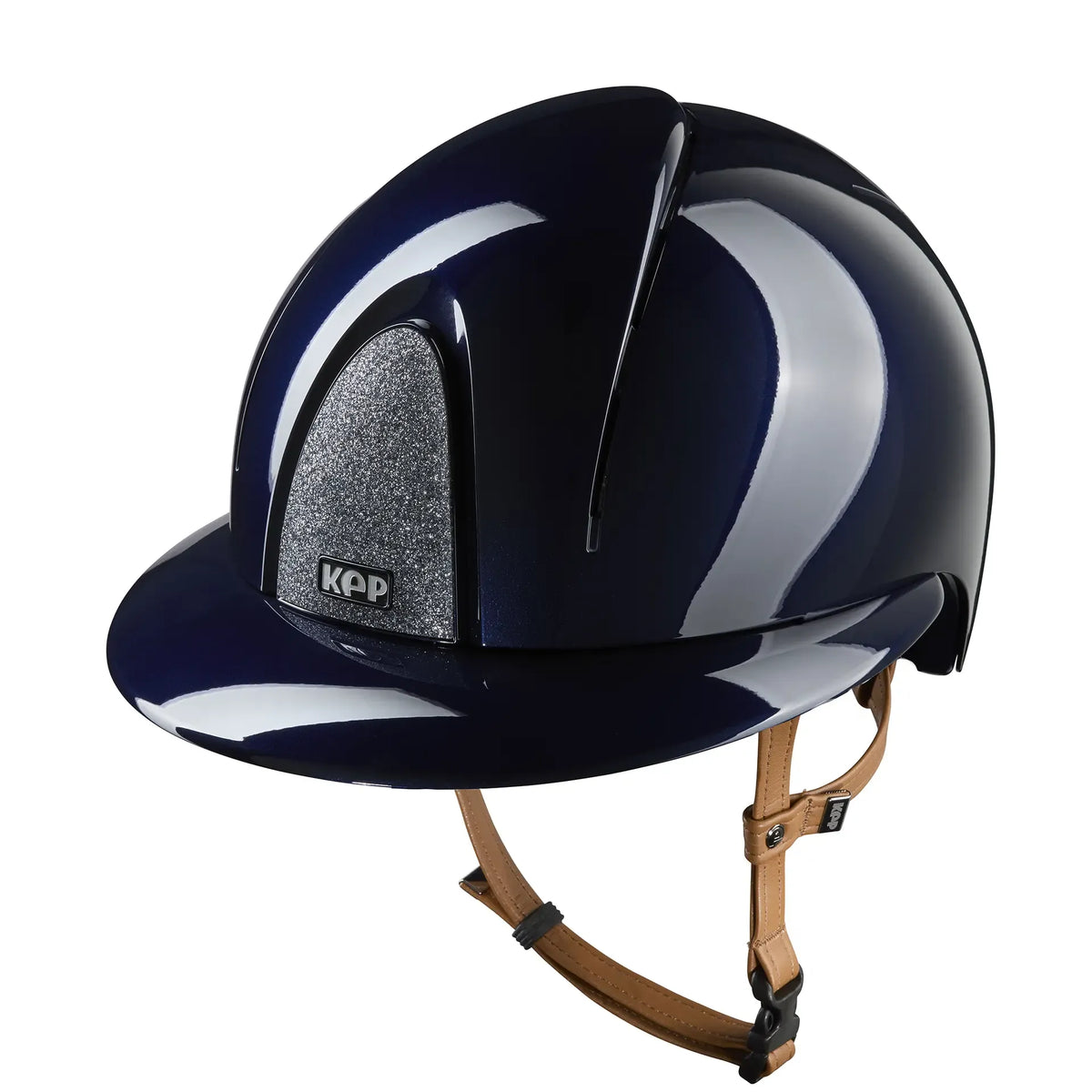 Smart Nova / Polish Blue / Beige Chinstrap / Polo Visor / Star Silver - front