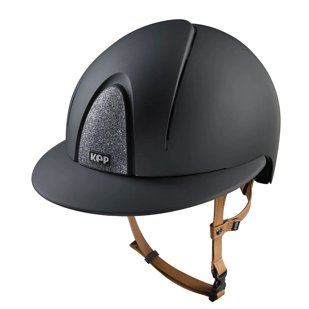 Smart Nova / Textile Black / Beige Chinstrap / Polo Visor / Star Silver - front