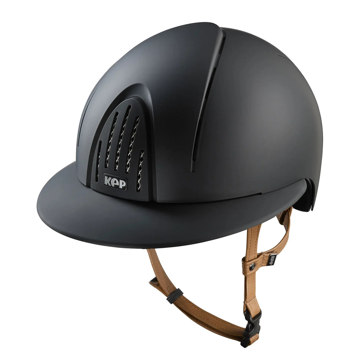 Smart Nova / Textile Black / Beige Chinstrap / Polo Visor - front